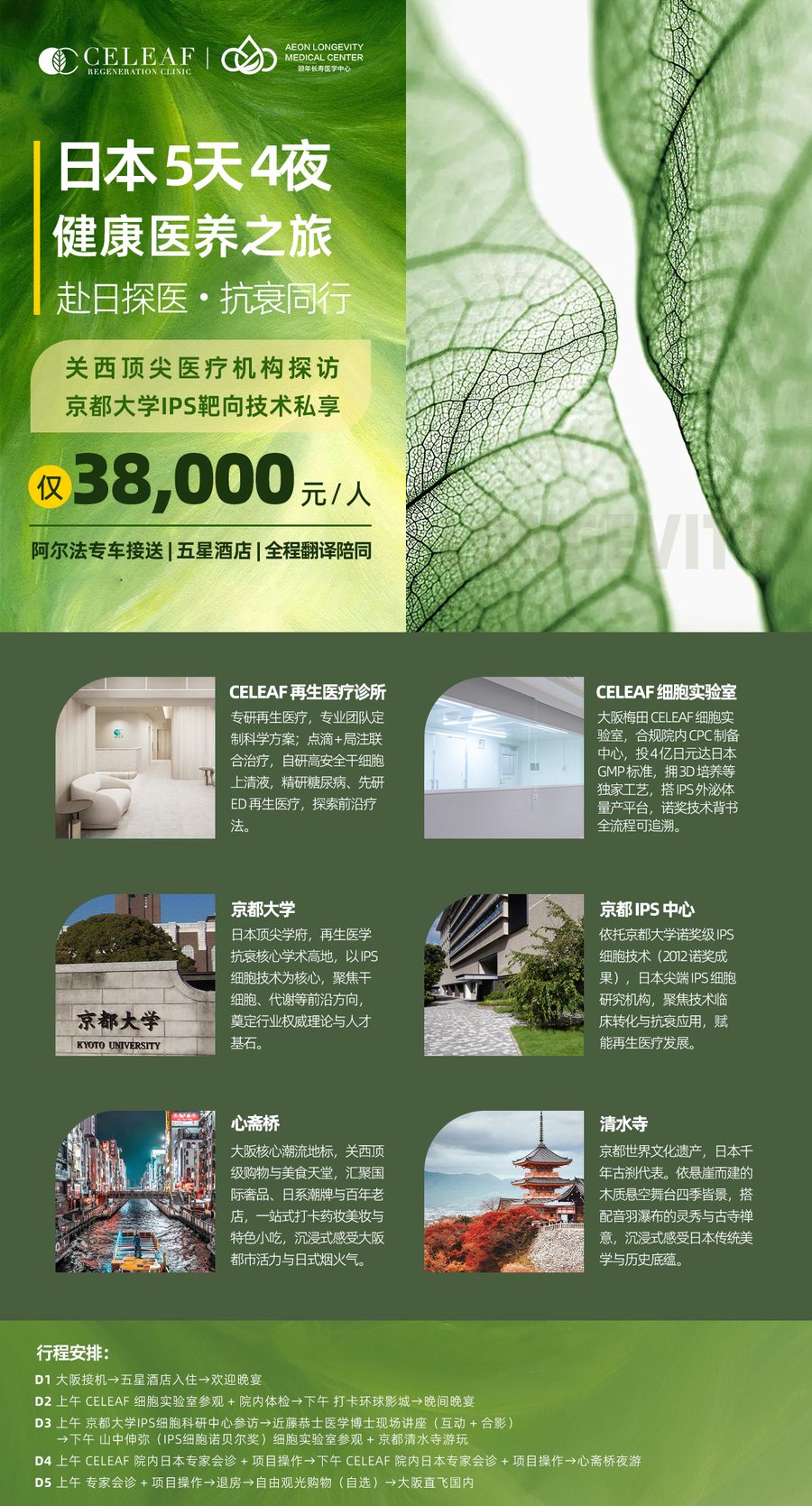 日本5天4夜 健康醫養之旅